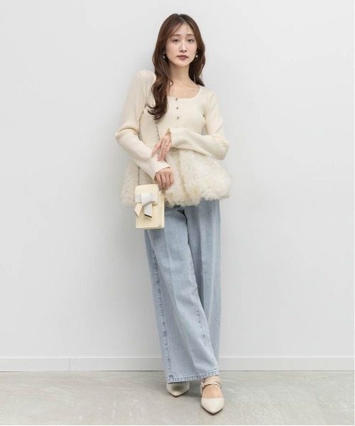 RANDA(ランダ)の「リボンベルトミニショルダーバッグ(ショルダーバッグ・レディース・アイボリー/ブラック/グレイッシュベージュ・FREE)」の16枚目の写真