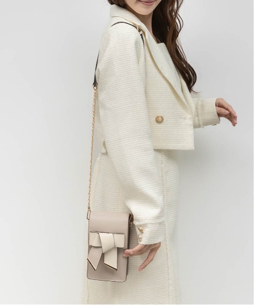 RANDA(ランダ)の「リボンベルトミニショルダーバッグ(ショルダーバッグ・レディース・アイボリー/ブラック/グレイッシュベージュ・FREE)」の20枚目の写真