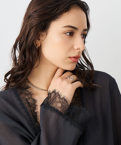 NOLLEY’S Sophi（ノーリーズソフィ）の「ウォッシャブルレーストリミングオーガンジーブラウス（シャツ/ブラウス・レディース・ブラック/オフホワイト・38）」の13枚目の写真