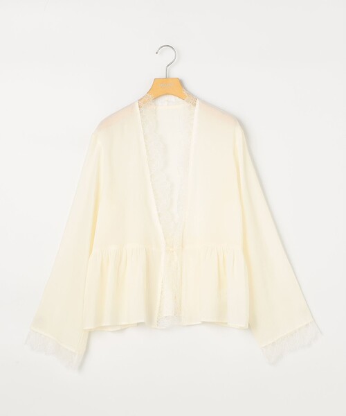 NOLLEY’S Sophi（ノーリーズソフィ）の「ウォッシャブルレーストリミングオーガンジーブラウス（シャツ/ブラウス・レディース・ブラック/オフホワイト・38）」の11枚目の写真