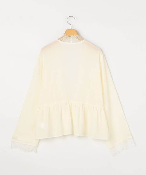 NOLLEY’S Sophi（ノーリーズソフィ）の「ウォッシャブルレーストリミングオーガンジーブラウス（シャツ/ブラウス・レディース・ブラック/オフホワイト・38）」の10枚目の写真