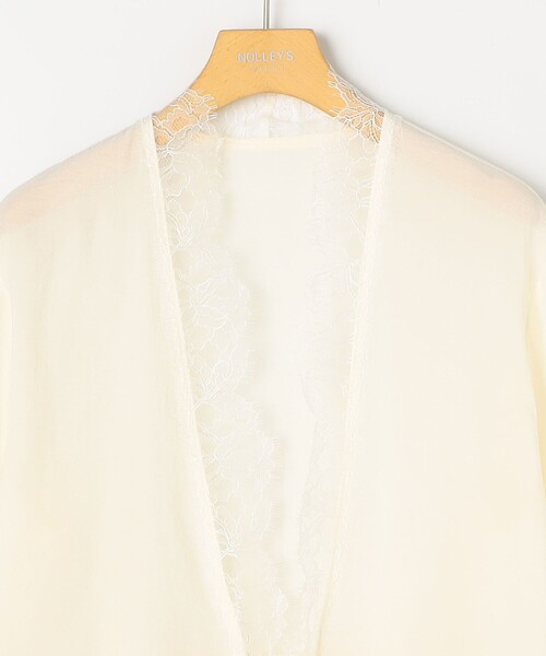 NOLLEY’S Sophi（ノーリーズソフィ）の「ウォッシャブルレーストリミングオーガンジーブラウス（シャツ/ブラウス・レディース・ブラック/オフホワイト・38）」の9枚目の写真