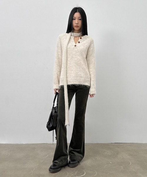 BLACKUP（ブラックアップ）の「[MADE] ローライズコーデュロイブーツカットパンツ（その他パンツ・レディース・カーキ/ブラック・SMALL/MEDIUM）」の9枚目の写真
