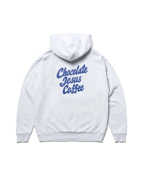 Chocolate Jesus Coffee(チョコレートジーザスコーヒー)の「COFFEE PUFF LOGO HOODIE(パーカー・メンズ・ネイビー/ブラウン/アッシュ/ブラック・MEDIUM/LARGE/X-LARGE/SMALL/XX-LARGE)」の6枚目の写真