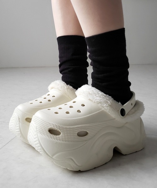 me+em select(ミームセレクト)の「【 2color 】厚底スニーカーソールボアクロッグサンダル / platform sneaker sole boa clog sandals(その他シューズ・レディース・ブラック/アイボリー・LARGE/MEDIUM/SMALL)」の7枚目の写真
