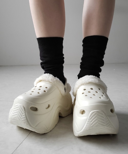 me+em select(ミームセレクト)の「【 2color 】厚底スニーカーソールボアクロッグサンダル / platform sneaker sole boa clog sandals(その他シューズ・レディース・ブラック/アイボリー・LARGE/MEDIUM/SMALL)」の12枚目の写真