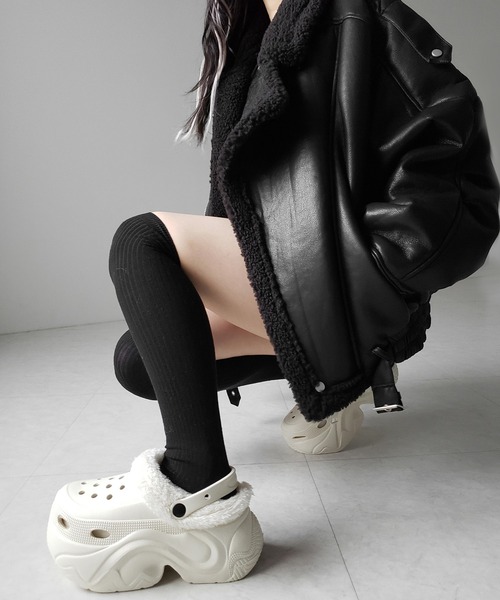 me+em select(ミームセレクト)の「【 2color 】厚底スニーカーソールボアクロッグサンダル / platform sneaker sole boa clog sandals(その他シューズ・レディース・ブラック/アイボリー・LARGE/MEDIUM/SMALL)」の19枚目の写真