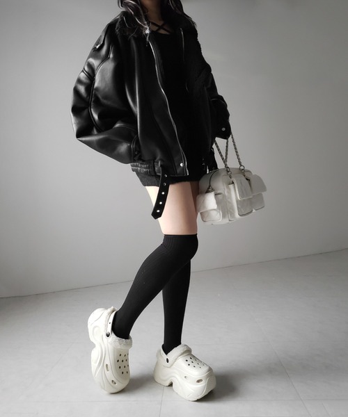 me+em select(ミームセレクト)の「【 2color 】厚底スニーカーソールボアクロッグサンダル / platform sneaker sole boa clog sandals(その他シューズ・レディース・ブラック/アイボリー・LARGE/MEDIUM/SMALL)」の22枚目の写真