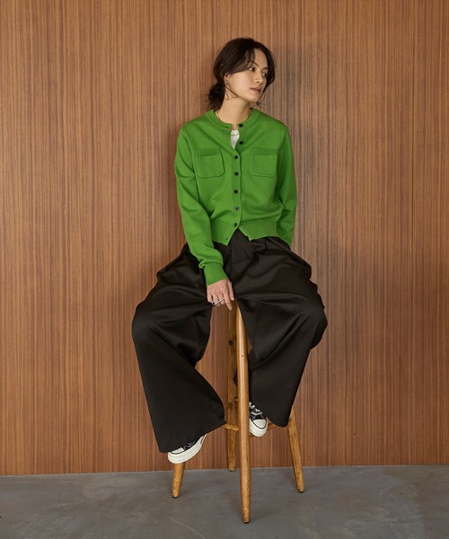 meilmada（メイルマダ）の「ソフトベロアロンT（Tシャツ/カットソー・レディース・チャコールグレー/アイボリー・FREE）」の13枚目の写真