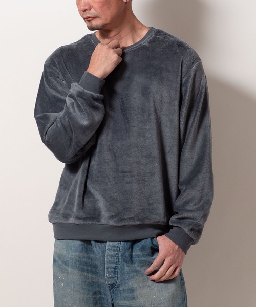 BAYBLO（ベイブロ）の「(SA) シルキーフリース 無地 トレーナー（スウェット・メンズ・ミント/グレー/チャコールグレー/ブラック/アイボリー・M/L/LL）」の21枚目の写真