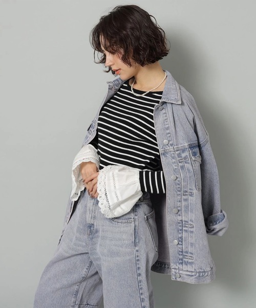 ピンクトッピングカーブデニム（その他パンツ）｜Arpege story