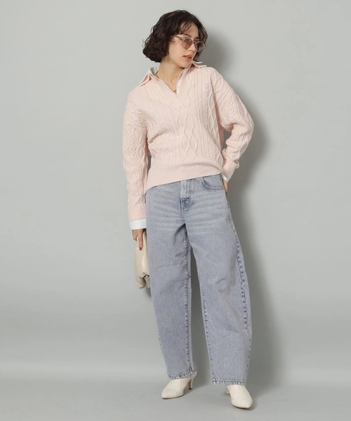 ピンクトッピングカーブデニム（その他パンツ）｜Arpege story