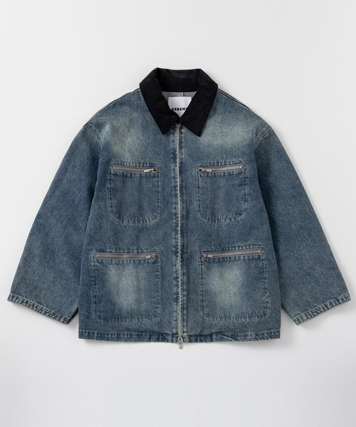 SERENO(セレーノ)の「バイカラーデニムジャケット(デニムジャケット・レディース・インディゴブルー・ONESIZE)」の14枚目の写真