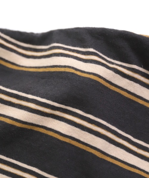 prit（プリット）の「[prit] リサイクルムラ糸天竺マルチボーダー 5分袖クルーネックワイドＴシャツ（Tシャツ/カットソー・レディース・グレー系その他/オレンジ系その他/ホワイト系その他・FREE）」の13枚目の写真