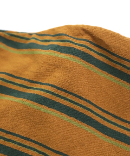 prit（プリット）の「[prit] リサイクルムラ糸天竺マルチボーダー 5分袖クルーネックワイドＴシャツ（Tシャツ/カットソー・レディース・グレー系その他/オレンジ系その他/ホワイト系その他・FREE）」の7枚目の写真