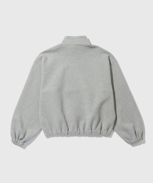 ADAM ET ROPE'（アダムエロペ）の「ダンボールスウェット ハーフジップ プルオーバー（スウェット・メンズ・ブラック/ライトグレー・L/M）」の9枚目の写真