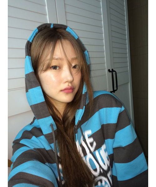 ISTKUNST（イストクンスト）の「PISS OFF ST HOOD ZIP UP_BLUE(IK2EFMM483A)（パーカー・レディース・その他・S/M/L）」の3枚目の写真