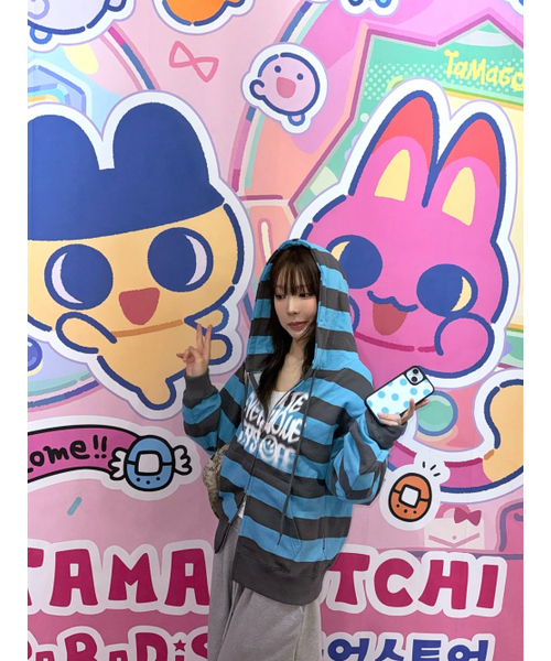 ISTKUNST（イストクンスト）の「PISS OFF ST HOOD ZIP UP_BLUE(IK2EFMM483A)（パーカー・レディース・その他・S/M/L）」の4枚目の写真