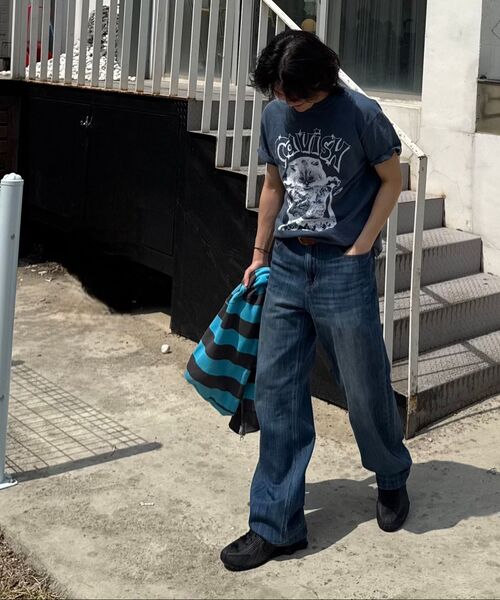 ISTKUNST（イストクンスト）の「PISS OFF ST HOOD ZIP UP_BLUE(IK2EFMM483A)（パーカー・レディース・その他・S/M/L）」の7枚目の写真