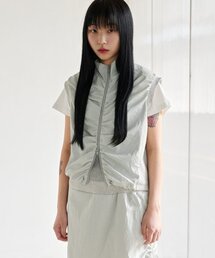PIECEMAKER（ピースメーカー）の「TS NYLON SHIRRING VEST (GREY)（ベスト）」