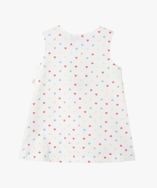 agnes b.（アニエスベー）の「ベビー マルチカラー コットン ノースリーブ ワンピース "Barbie"（ワンピース・キッズ・ホワイト系その他・18M/2YEAR/1YEAR）」の2枚目の写真