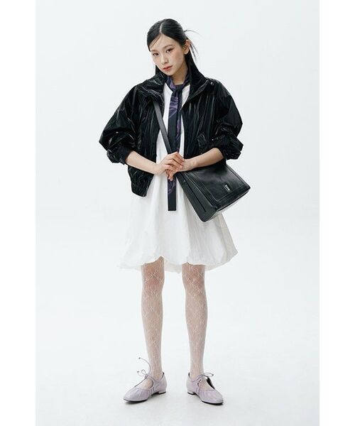 MUSINSA STANDARD WOMAN（ムシンサスタンダードウーマン）の「ウィメンズシャイニーウィンドブレーカージャケット[ブラック]（ナイロンジャケット・レディース・その他・M/S/L）」の13枚目の写真