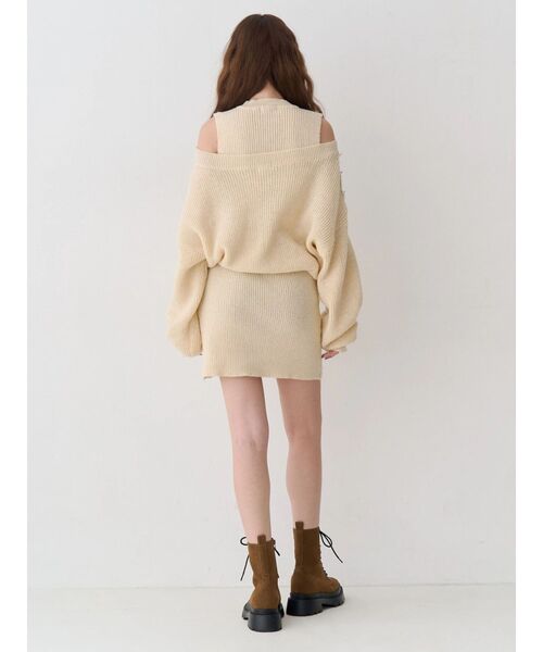 EVRIS(エヴリス)の「アメスリセットアンサンブルワンピース(ワンピース・レディース・ブルー/アイボリー/ブラック・FREE)」の7枚目の写真