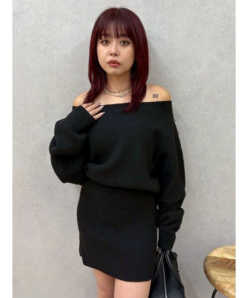 EVRIS(エヴリス)の「アメスリセットアンサンブルワンピース(ワンピース・レディース・ブルー/アイボリー/ブラック・FREE)」の12枚目の写真