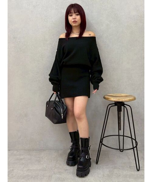 EVRIS(エヴリス)の「アメスリセットアンサンブルワンピース(ワンピース・レディース・ブルー/アイボリー/ブラック・FREE)」の13枚目の写真