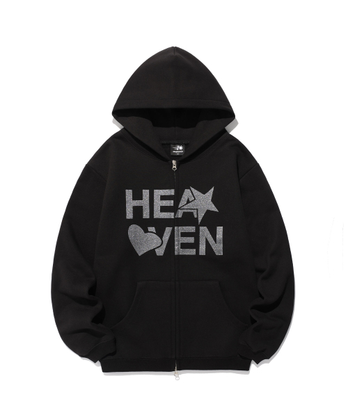 HEAVEN HOODIE ZIP UP_BLACK(NG2FSUM481A)