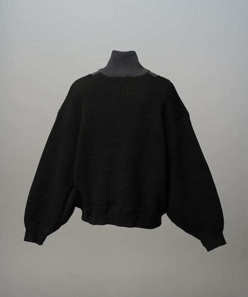 MAISON SPECIAL(メゾンスペシャル)の「《UNISEX》Prime-Over V-neck Panel Switching Drivers Knit Blouson/プライムオーバーV切替ドライバーズニットブルゾン【MAISON SPECIAL/メゾンスペシャル】(カーディガン/ボレロ・メンズ・アイボリー/ブラック・0/1/2)」の16枚目の写真