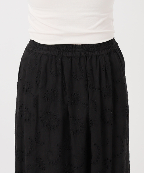 B.C STOCK（ベーセーストック）の「《追加4》手洗い可 / アイレットレイヤーイージーワイドパンツ（その他パンツ・レディース・ブラック/ホワイト・FREE）」の20枚目の写真