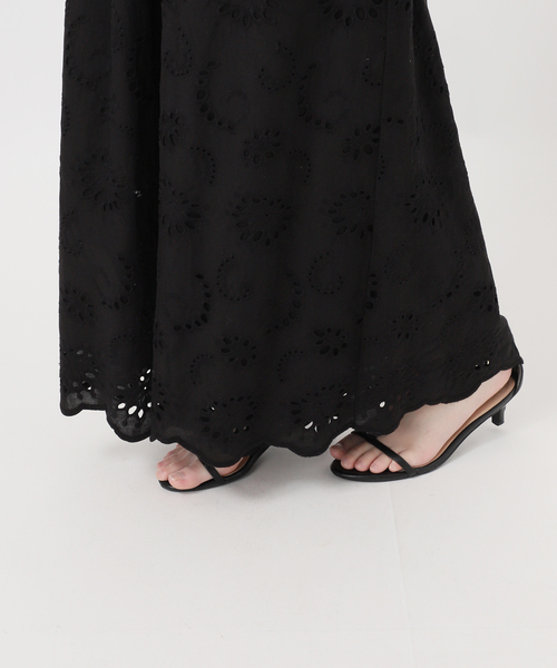 B.C STOCK（ベーセーストック）の「《追加4》手洗い可 / アイレットレイヤーイージーワイドパンツ（その他パンツ・レディース・ブラック/ホワイト・FREE）」の22枚目の写真