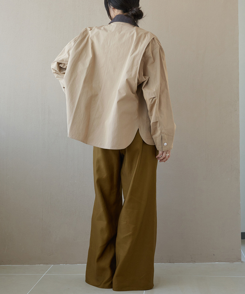 IENA LA BOUCLE（イエナラブークル）の「IENA LA BOUCLE コットンサテンイージーパンツ（その他パンツ・レディース・ブラック/ベージュ/ブラウン・40/38/36/34）」の7枚目の写真