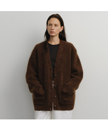 Mohair wool boxy cardigan