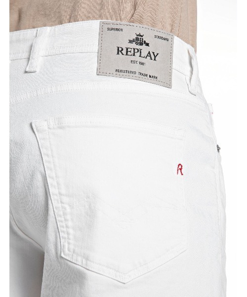 REPLAY（リプレイ）の「GROVERデニムショーツ（デニムパンツ・メンズ・ホワイト・31inch/30inch/29inch/36inch/34inch/33inch/32inch）」の7枚目の写真
