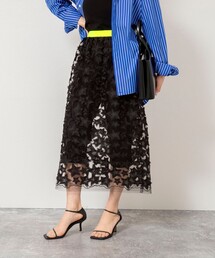 Rie Miller（リエミラー）の「45th limited editionウォッシャブルスターフリンジタイトスカート（スカート）」