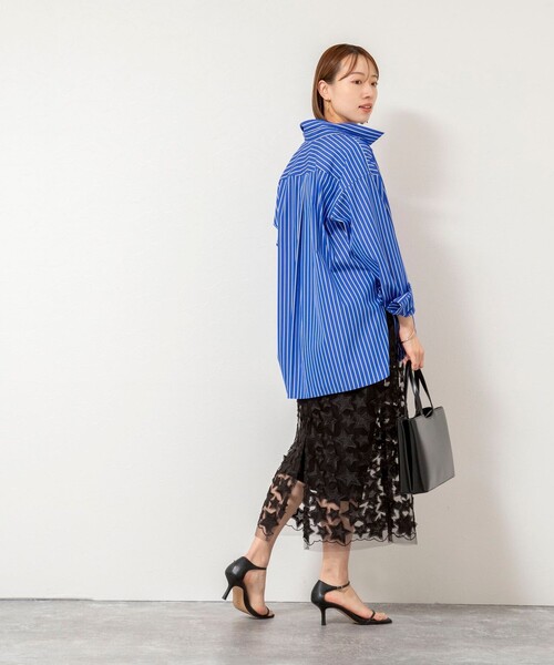 Rie Miller（リエミラー）の「45th limited editionウォッシャブルスターフリンジタイトスカート（スカート・レディース・ブラック/ホワイト・38）」の5枚目の写真