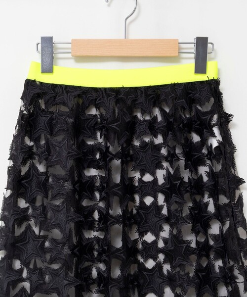 Rie Miller（リエミラー）の「45th limited editionウォッシャブルスターフリンジタイトスカート（スカート・レディース・ブラック/ホワイト・38）」の16枚目の写真