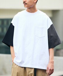 限定展開 9オンス Heavyweight ビッグシルエット クルーネック ポケットTシャツ ヘビーウェイト