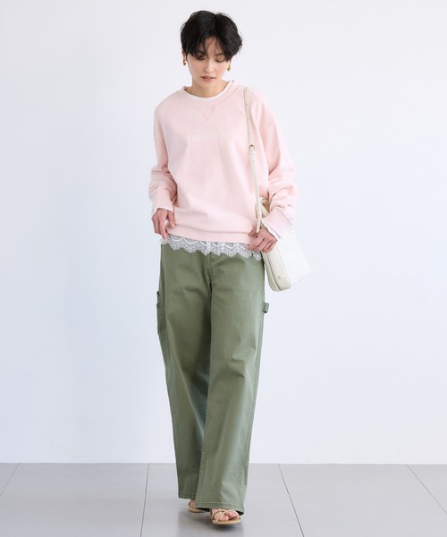 BARNYARDSTORM（バンヤードストーム）の「BARNYARDSTORM / 裏毛ステンシルロゴプルオーバー（スウェット・レディース・ピンク/グレー・FREE）」の5枚目の写真