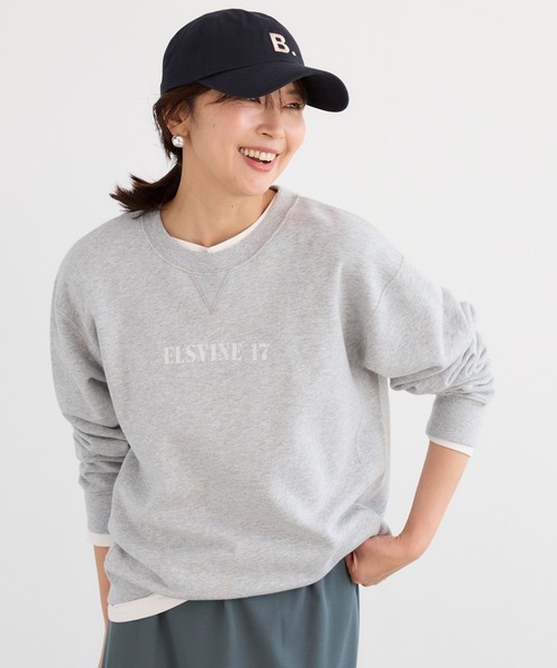 BARNYARDSTORM（バンヤードストーム）の「BARNYARDSTORM / 裏毛ステンシルロゴプルオーバー（スウェット・レディース・ピンク/グレー・FREE）」の17枚目の写真