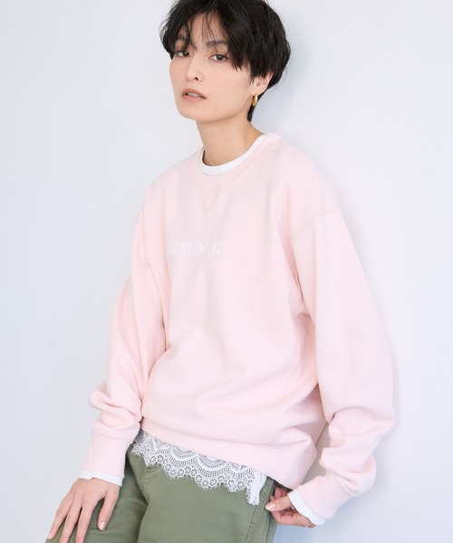 BARNYARDSTORM（バンヤードストーム）の「BARNYARDSTORM / 裏毛ステンシルロゴプルオーバー（スウェット・レディース・ピンク/グレー・FREE）」の11枚目の写真