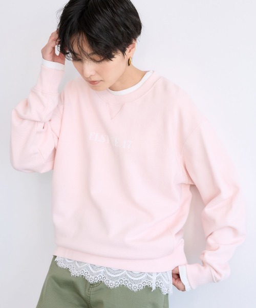 BARNYARDSTORM（バンヤードストーム）の「BARNYARDSTORM / 裏毛ステンシルロゴプルオーバー（スウェット・レディース・ピンク/グレー・FREE）」の12枚目の写真