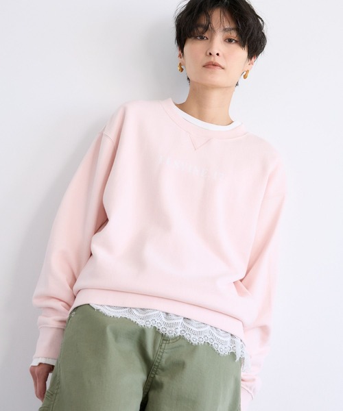 BARNYARDSTORM（バンヤードストーム）の「BARNYARDSTORM / 裏毛ステンシルロゴプルオーバー（スウェット・レディース・ピンク/グレー・FREE）」の13枚目の写真