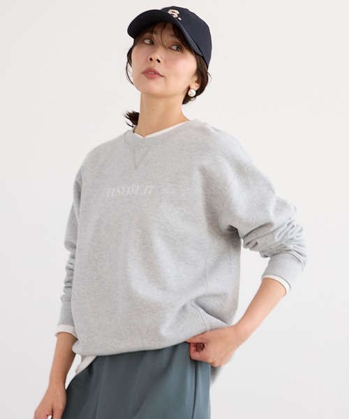 BARNYARDSTORM（バンヤードストーム）の「BARNYARDSTORM / 裏毛ステンシルロゴプルオーバー（スウェット・レディース・ピンク/グレー・FREE）」の8枚目の写真