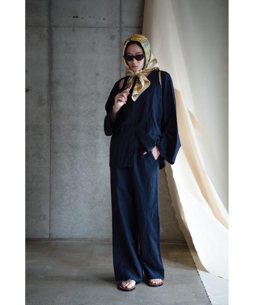 k3&co.(ケイスリーアンドコー)の「Linen Pants(その他パンツ・レディース・Navy・ONE SIZE)」の3枚目の写真