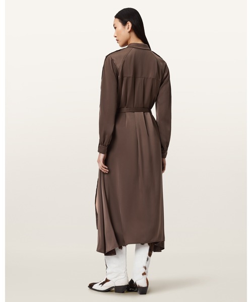 ALLSAINTS(オールセインツ)の「LEXI MIDI DRESS | LEXI ミディ ドレス・ワンピース(ワンピース・レディース・ブラウン系その他・4/8/10)」の7枚目の写真