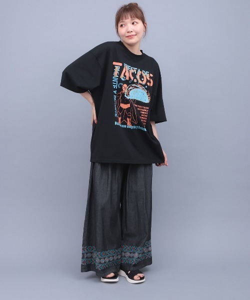 チチカカ（チチカカ）の「ルチャ＆タコスフェスビッグＴシャツ【ユニセックス】（Tシャツ/カットソー・メンズ・ブラック/ピンク/その他1・FREE）」の4枚目の写真