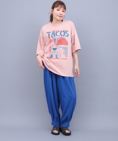 チチカカ（チチカカ）の「ルチャ＆タコスフェスビッグＴシャツ【ユニセックス】（Tシャツ/カットソー・メンズ・ブラック/ピンク/その他1・FREE）」の5枚目の写真